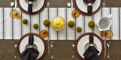 Image showing 10 th DII Zig-Zag Dobby Stable Runneripe Table Runner