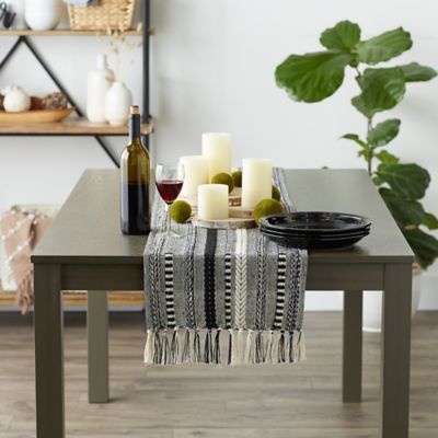 Image showing  Braided Striped Table Runner