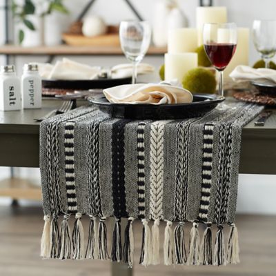 Image showing  Braided Striped Table Runner