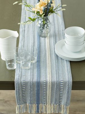 Image showing 2 th DII Braided Striped Table Runner