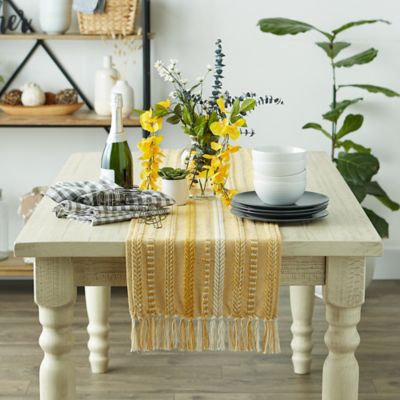 Image showing 1 th DII Braided Striped Table Runner