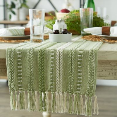 Image showing  Braided Striped Table Runner