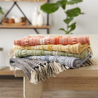 Image showing 10 th DII Braided Striped Table Runner
