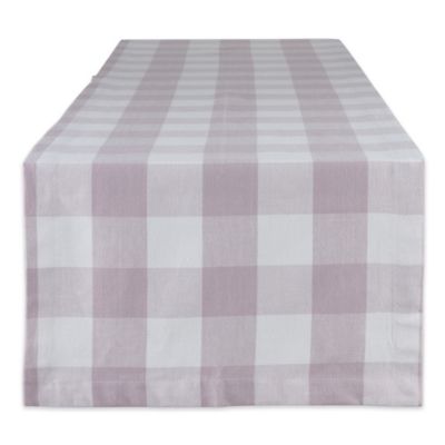 DII Pink Buffalo Check Table Runner, 14 in. x 72 in., For Tables that Seat 4-6 People