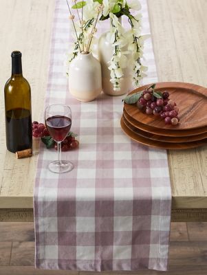 DII Pink Buffalo Check Table Runner, 14 in. x 72 in., For Tables that ...