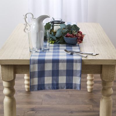 Image showing  Pink Buffalo Check Table Runner, 14 in. x 72 in., For Tables that Seat 4-6 People