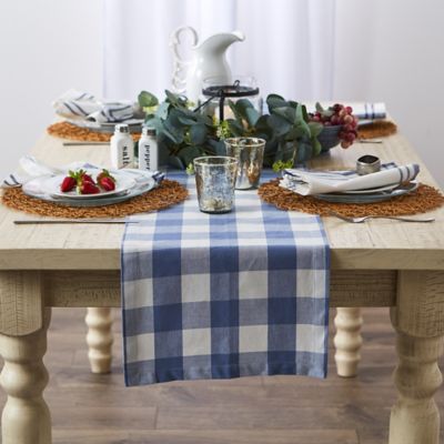 Image showing  Pink Buffalo Check Table Runner, 14 in. x 72 in., For Tables that Seat 4-6 People