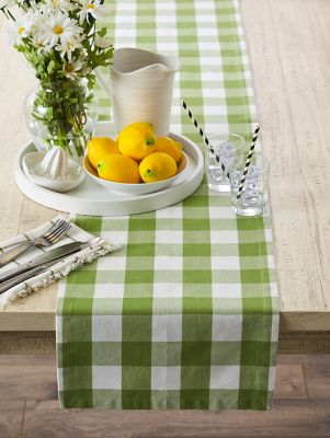 Image showing  Pink Buffalo Check Table Runner, 14 in. x 72 in., For Tables that Seat 4-6 People