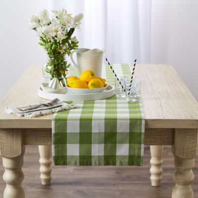 Image showing  Pink Buffalo Check Table Runner, 14 in. x 72 in., For Tables that Seat 4-6 People