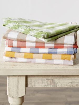 Image showing 5 th DII Pink Buffalo Check Tablecloth