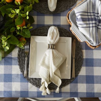 Image showing 7 th DII Pink Buffalo Check Tablecloth