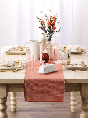 Image showing  2-Toned Ribbed Table Runner