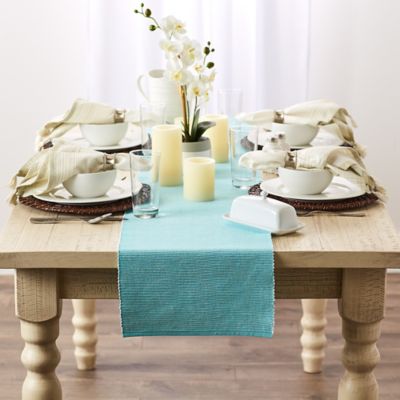 Image showing  2-Toned Ribbed Table Runner