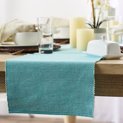 Image showing  2-Toned Ribbed Table Runner