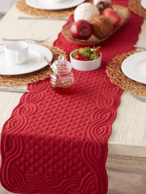 Image showing 8 th DII Quilted Farmhouse Table Runner
