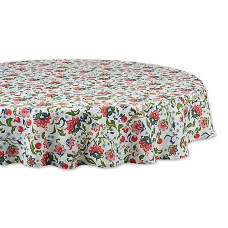 Design Imports Garden Floral Tablecloth