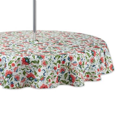 DII Garden Floral Zipper Tablecloth