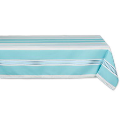 Design Imports Beach House Stripe Tablecloth