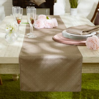 Image showing  Stone Tonal Lattice Table Runner