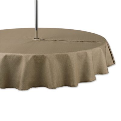 Design Imports Stone Tonal Lattice Zipper Tablecloth