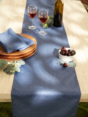 Image showing  French Blue Tonal Table Runner