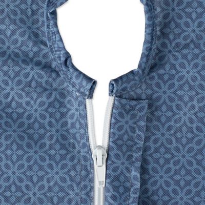 Image showing  French Blue Tonal Zipper Tablecloth, 60 in.