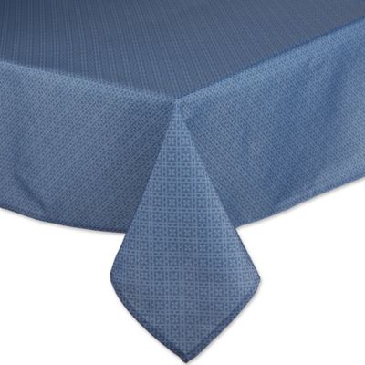 Image showing 1 th DII French Blue Tonal Zipper Tablecloth, 60 in.