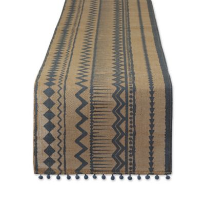 Design Imports Jute Printed Table Runner, 14 in. x 72 in.