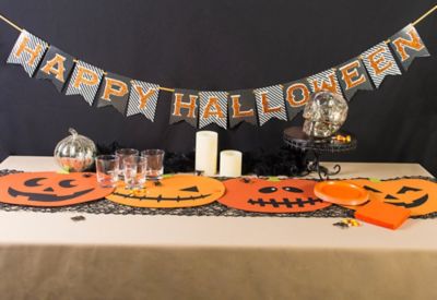 Image showing  Halloween Table Runner and Mat Placements Set