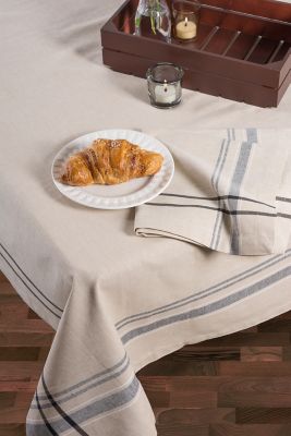 Image showing 5 th DII Red French Striped Tablecloth