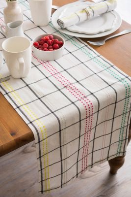 Image showing  Color Pop Plaid Table Runner