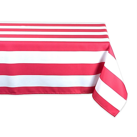 Design Imports Cabana Striped Round Outdoor Tablecloth