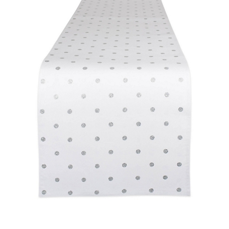 Zingz & Thingz Reversible Polka Dot Table Runner, 13 in. x 72 in., For Tables that Seat 4-6 People