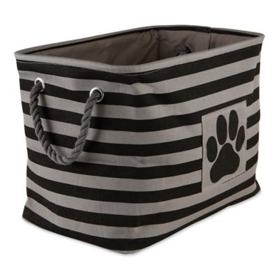 Image showing 1 th Bone Dry Striped with Paw Patch Rectangular Polyester Pet Storage Bin, 15 in. x 18 in. x 18 in.