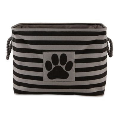 Bone Dry Striped with Paw Patch Rectangular Polyester Pet Storage Bin, 15 in. x 18 in. x 18 in.