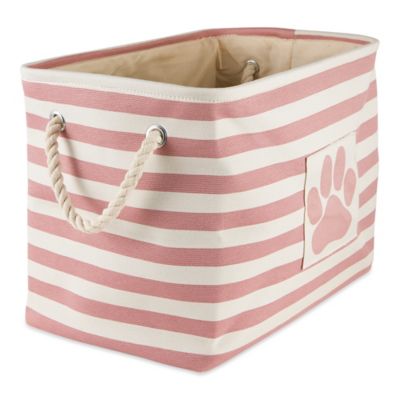 Image showing 1 th Bone Dry Striped with Paw Patch Rectangular Polyester Pet Storage Bin, 15 in. x 18 in. x 18 in.