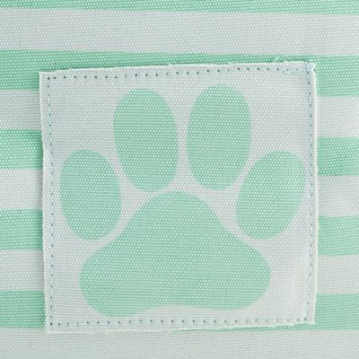 Image showing  Striped with Paw Patch Rectangular Polyester Pet Storage Bin, 15 in. x 18 in. x 18 in.