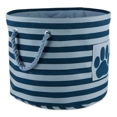 Image showing  Striped with Paw Patch Round Polyester Pet Storage Bin, CAMZ12506