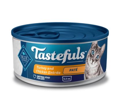 Blue Buffalo Tastefuls Turkey and Chicken Pate Wet Cat Food, 5.5 oz.
