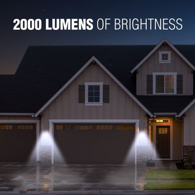 Image showing 7 th Wagan Tech 2,000 Lumen Solar Wall LED Light, White