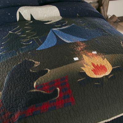 Image showing  Bear Campfire Prewashed Cotton Bedding Set