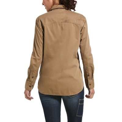 Image showing  Women's Rebar Washed Twill Long Sleeve Work Shirt