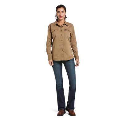 Image showing  Women's Rebar Washed Twill Long Sleeve Work Shirt