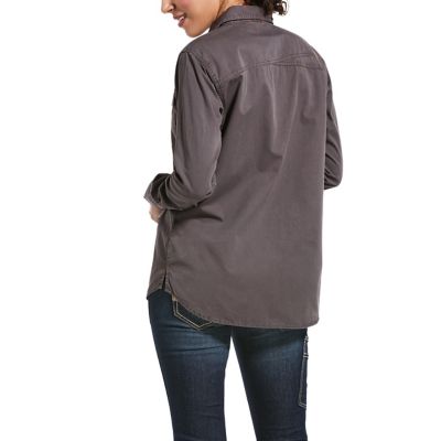 Image showing  Women's Rebar Washed Twill Long Sleeve Work Shirt