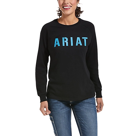 Ariat Women's Long-Sleeve Rebar Cotton Strong Block T-Shirt