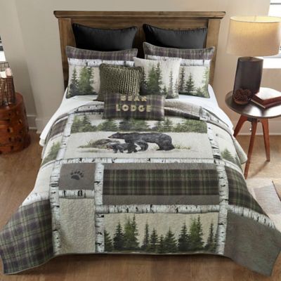 Image showing  Bear Panels Polyester Bedding Set