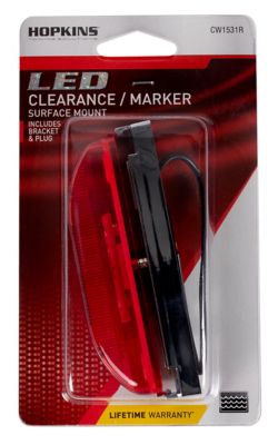 Image showing  4 in. 12V Rectangular Sealed LED Running Board Light, Red