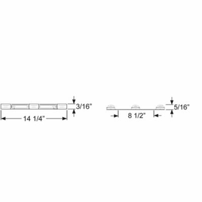 Image showing  17 in. 12V LED Submersible Identification Light Bar, Fits Trailers Over 80 in. W