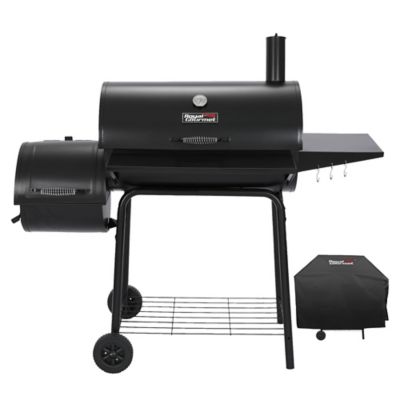 Royal Gourmet Charcoal Grill with Offset Smoker, 811 sq. in., with Cover, Outdoor Camping, Black, CC1830SC