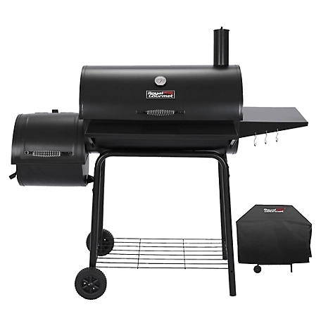 Royal Gourmet Charcoal Grill with Offset Smoker, 811 sq. in., with Cover, Outdoor Camping, Black, CC1830SC